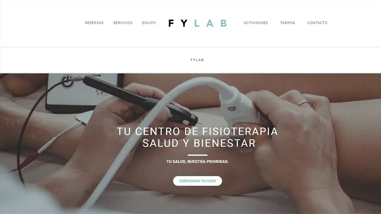 Captura del sitio web de Fylab, desarrollado por Fernando Penfold