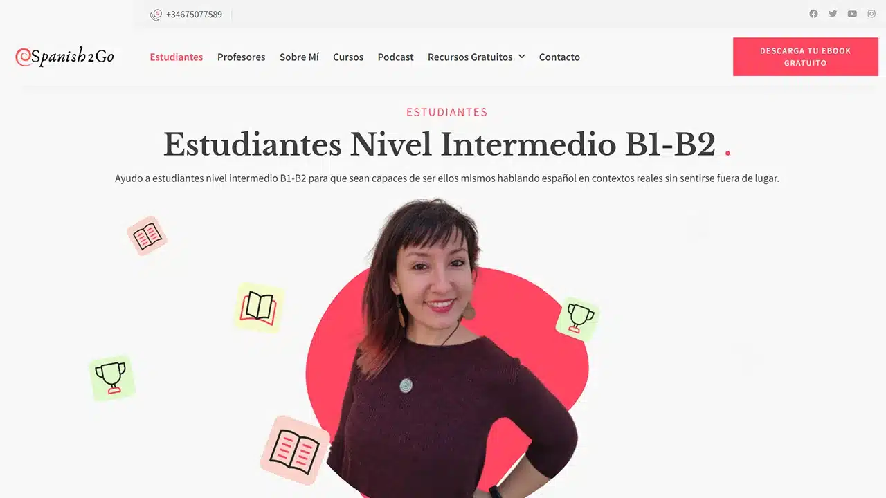 Captura del sitio web de Cursos, desarrollado por Fernando Penfold