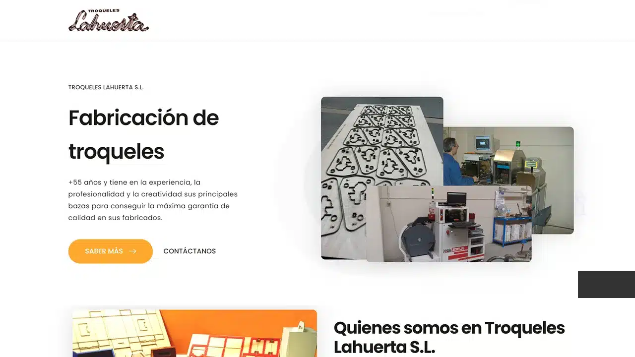 Captura del sitio web de Huerta, desarrollado por Fernando Penfold